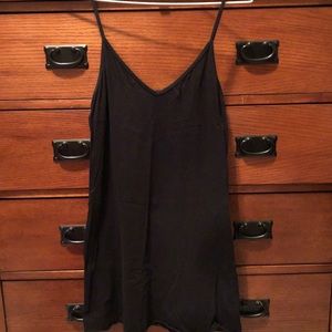 Black spaghetti strap dress by American Apparel